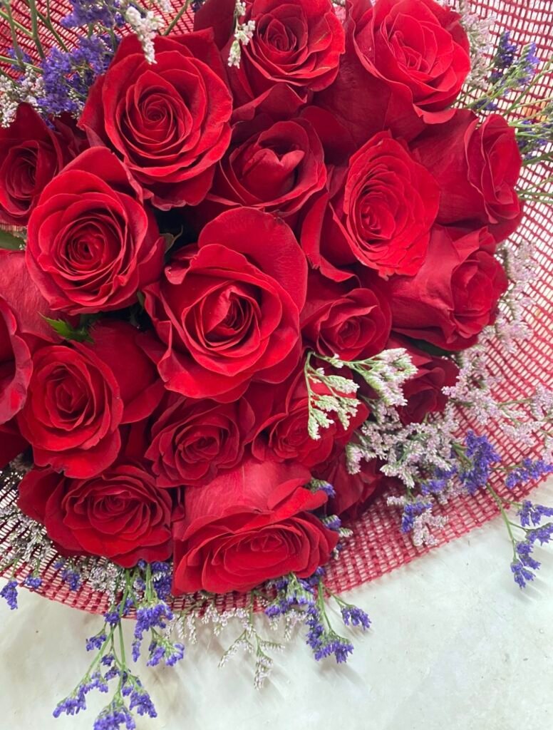 20 rosas rojas
